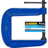 BlueSpot Deep Throat G Clamp Cast Iron Clamp Wood Working Welding Tools 3" 75mm